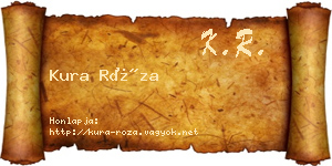 Kura Róza névjegykártya